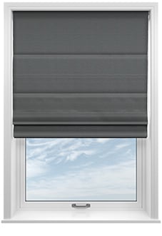 Sydney, Charcoal - Twist&Fit Roman Blind